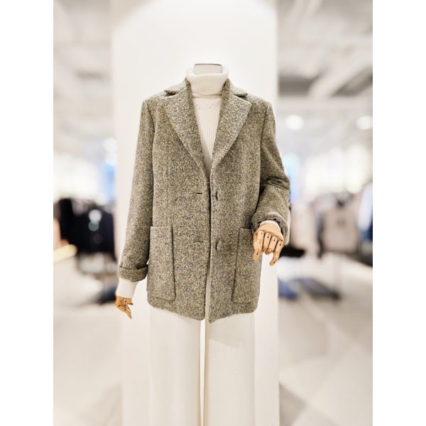 [파주점] [더아이잗컬렉션]테일러드 부클레 믹스 자켓 CPBA0JK521