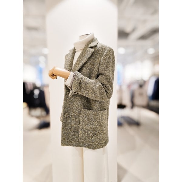 [파주점] [더아이잗컬렉션]테일러드 부클레 믹스 자켓 CPBA0JK521