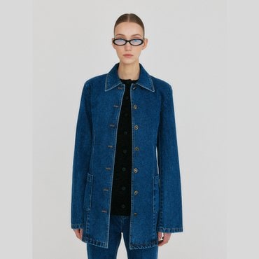 EENK ZUY Denim Utility Jacket - Blue