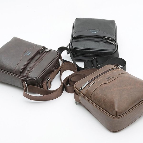 [옷자락] 남자 출근가방 탄탄가죽 더블지퍼 미니 사각 크로스백