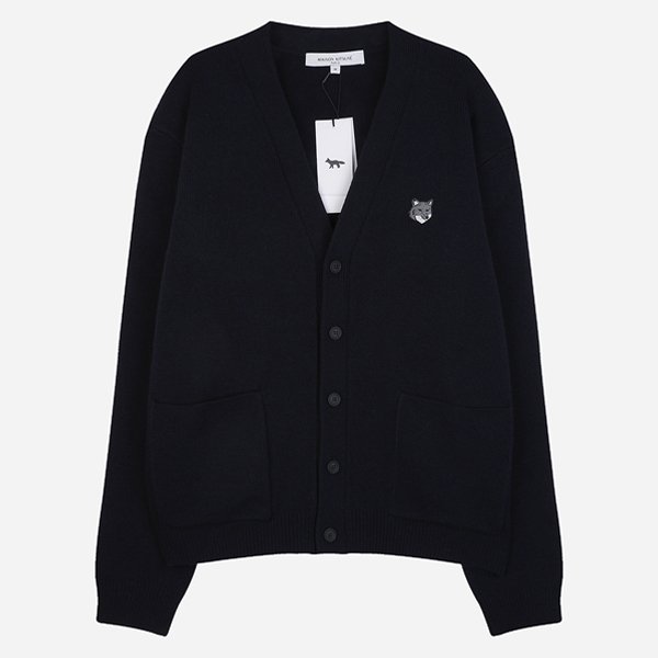 [시흥점] 5F PM00510KT1180 0413 폭스 헤드 밀라노 램스울 가디건 네이비