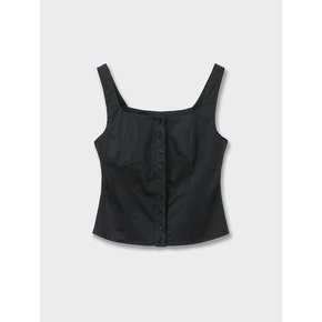 Black Silky Cotton Sleeveless