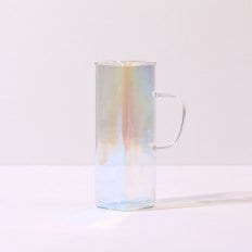 오로라 홀로그램 내열유리 사각 머그컵 머그잔 500ml