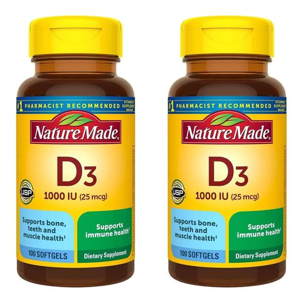 미국직구 Nature Made 비타민D3 1000IU 100소프트젤 2팩