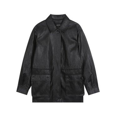 버커루 여성 중힙기장 에코레더 자켓(B255LI600P)