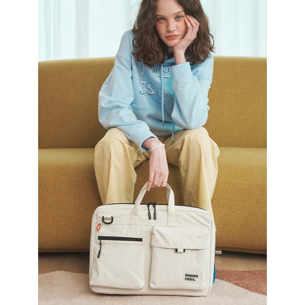 Briefit laptop case slim bag_Ash Cream