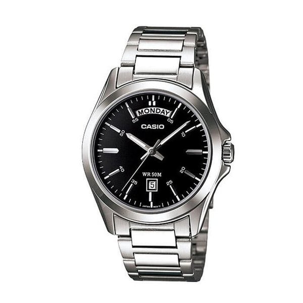 카시오 MTP-1370D-1A1 남성 라운드 아날로그 메탈 손목 시계