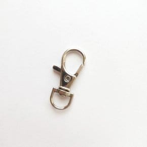 키링 부자재 회전형 D링 버클 실버 35mm열쇠고리  DIY 갈고리