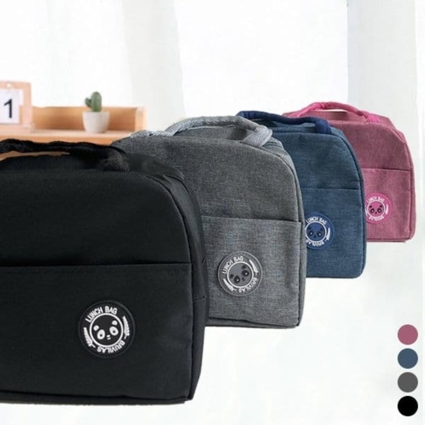 [옷자락] 여성 직장인 팬더로고 무지 보온 보냉 도시락 가방