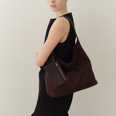 로서울 Pulpy hobo bag Nylon Umber