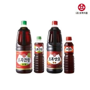 오복간장 왕표 1.7L + 500ml + 청표 1.7L + 500ml 세트 / 진간장