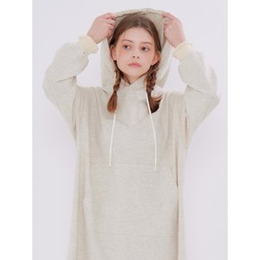 MET shirring hoody dress oatmeal