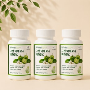 그린아세로라 비타민C 600mg 60정 천연 유래 비타민C 3개