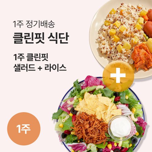 [포켓샐러드] 클린핏 1주 샐러드+라이스 식단 (12팩)