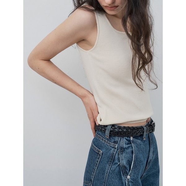 202508 SQUARE SLEVELESS T-SHIRT - IVORY