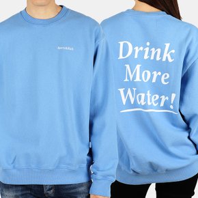 22FW 드링크 모어 워터 맨투맨(블루) DRINK MORE WATER /국내당일발송