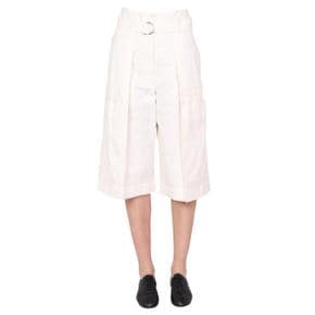 SS22 르메르 Shorts BELTED BERMUDA SHORTS WHITE W221PA440_LF714001