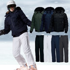 남자 여자 스키복 스노우 보드복 점퍼 자켓+바지 팬츠 세트