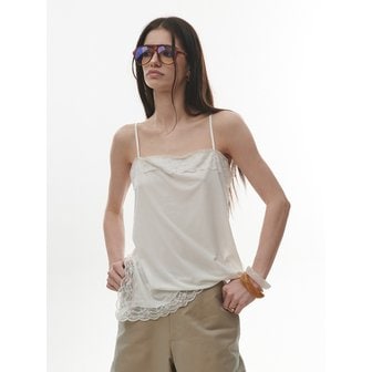 프로젝트웨이브 Squre Lace Slit Top [WHITE]