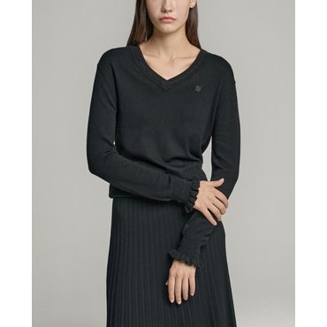 DKNY 시즌오프30%브이넥 타이 니트 (DW2E7KTO277G)