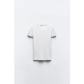 반팔 골지 티셔츠 4174/168 WHITE