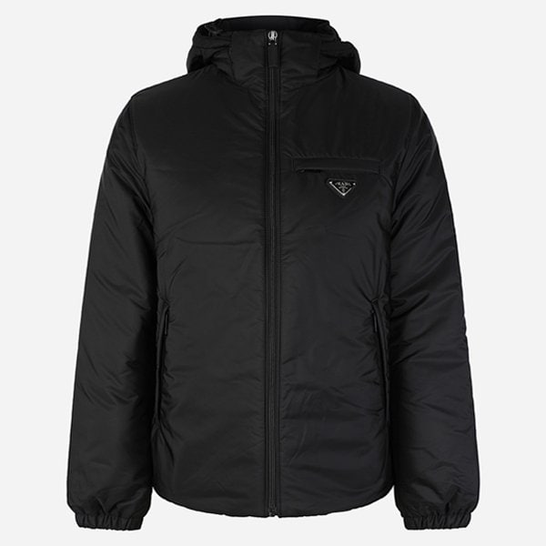 [시흥점] [프라다]6S SGN955 1WQ9 F0002 리나일론 후드 패딩 자켓 블랙