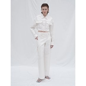 COTTON WIDE POCKET PANTS (IVORY)