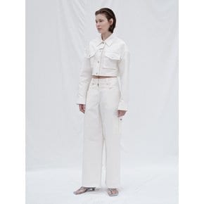 COTTON WIDE POCKET PANTS (IVORY)