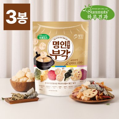 [빠삭칩]명인부각누룽지180gX3봉/부각,칩,원물간식,영양간식
