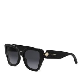 [해외배송] 불가리 스퀘어 프레임 블랙 선글라스 BV40033I 01B BLACK 53