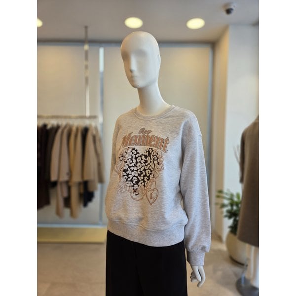 [여주점] [더 아이잗] 여성 레오파드 프린팅 맨투맨 티셔츠 (IRBM0TS831)