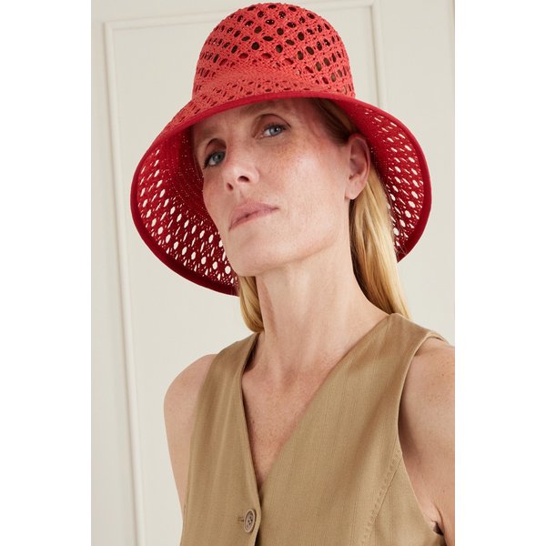 라피아 버킷 햇 레드 46376663163002881