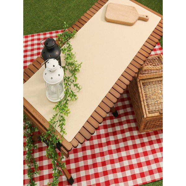 [B급] 접이식 너도밤나무 라운드엣지 우드롤테이블 2color -  2단 높이조절 100cm (분할식 가방 포함)