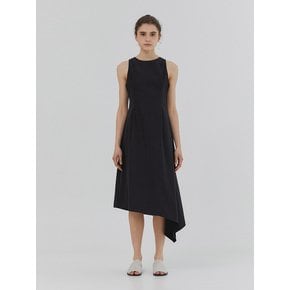 Unbalance Sleeveless Dress_Black