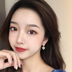 [더블디] 펄 더블하트 큐티 골드 귀걸이 이어링 실버925 BLS115 (S10367684)