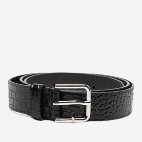 [해외배송] 더프랭키샵 크로크 엠보스드 레귤러 벨트 BEFS21177148 BLACK SILVER