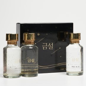 금설 미니어쳐 35도 80ml 3병 금가루 소주 금산인삼주 김창수(케이스, 쇼핑백)