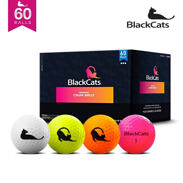 프리미엄 2피스 컬러혼합 60알 패키지 골프공
