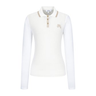 MARTINE GOLF [정상가 338000원]여성 니트 냉감소매 티셔츠 화이트 (QW0EKS20531)