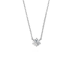 Ice 6prong necklace 5.5 (WG)(200053)