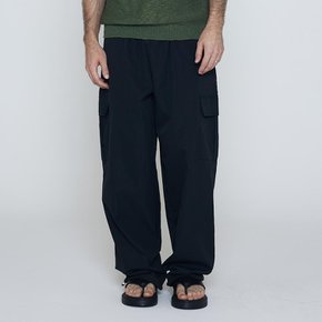 CB SEMI WIDE STRING CARGO PANTS (BLACK)