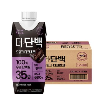 빙그레 더단백 드링크 다크초코 330ml 12팩