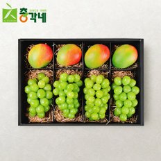 [9/6(금)순차출고][총각네] 프리미엄 애플망고 샤인머스캣 혼합과일 선물세트 2호 4.5kg