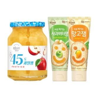  복음자리 45도 사과잼 +짜먹는 사과버터잼 +망고잼 (총3개)