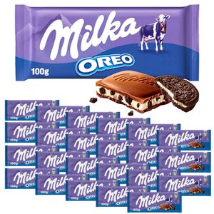  milka 100% 알파인 우유 밀카 초콜릿 오레오 100g 24개