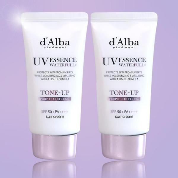 확대된 대표 달바 워터풀 퍼플 톤업 선크림 비건 물광 50ml x 2개(1)