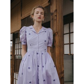 Lilac side pocket wide dress