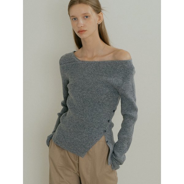 comos 1526 oblique-line slit knit (3color)
