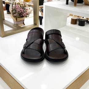 남성 소가죽 샌들 겸 슬리퍼 Y2HI30IF03 BROWN 3SA