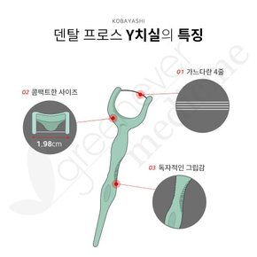 일본 고바야시 어금니용 Y치실 18개입 일회용 치간칫솔